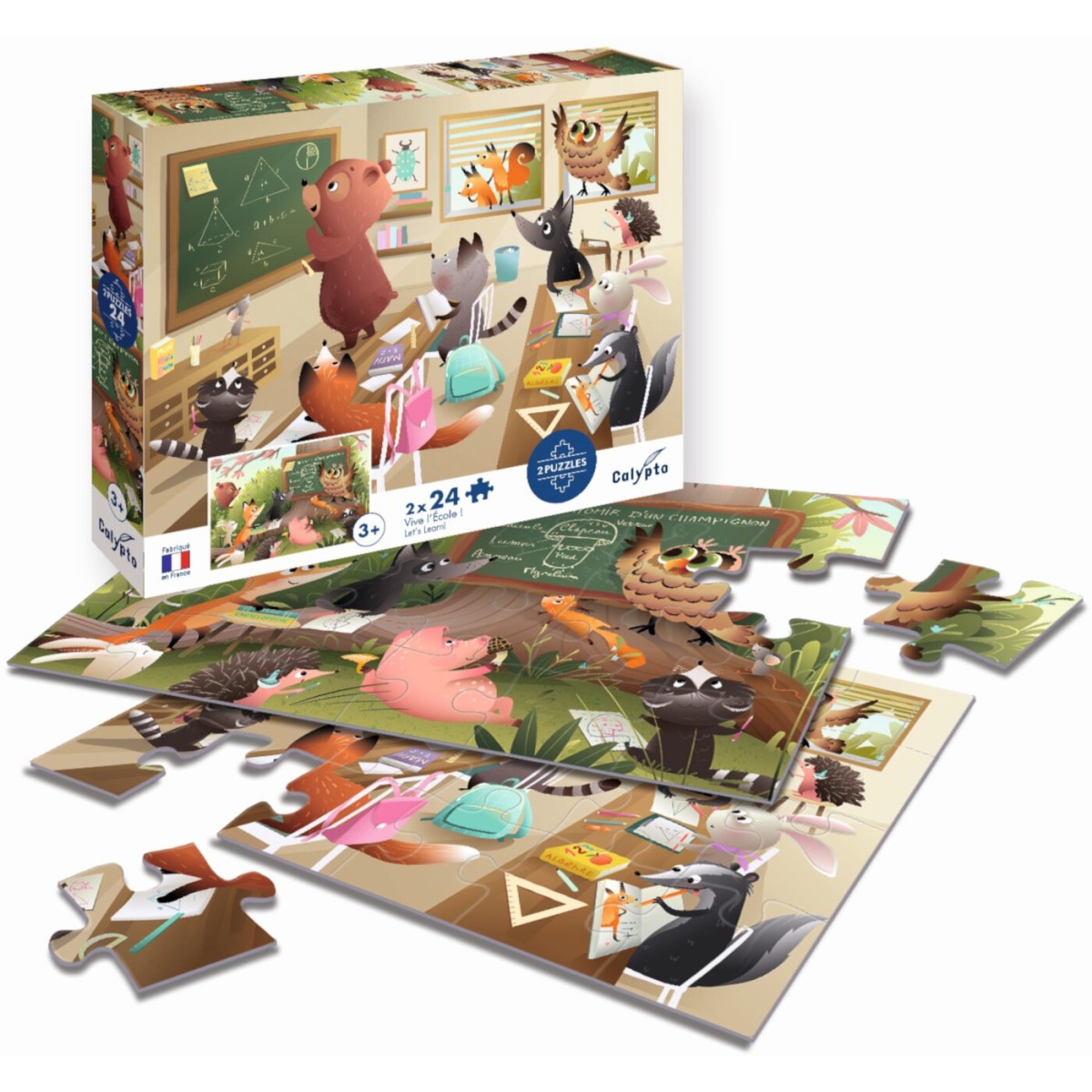 Puzzle 2x24 elementy Niech żyje szkoła!, Calypto