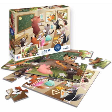 Puzzle 2x24 elementy Niech żyje szkoła!, Calypto