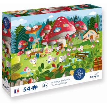 Puzzle 54 elementy Wioska Myszek, Calypto +5