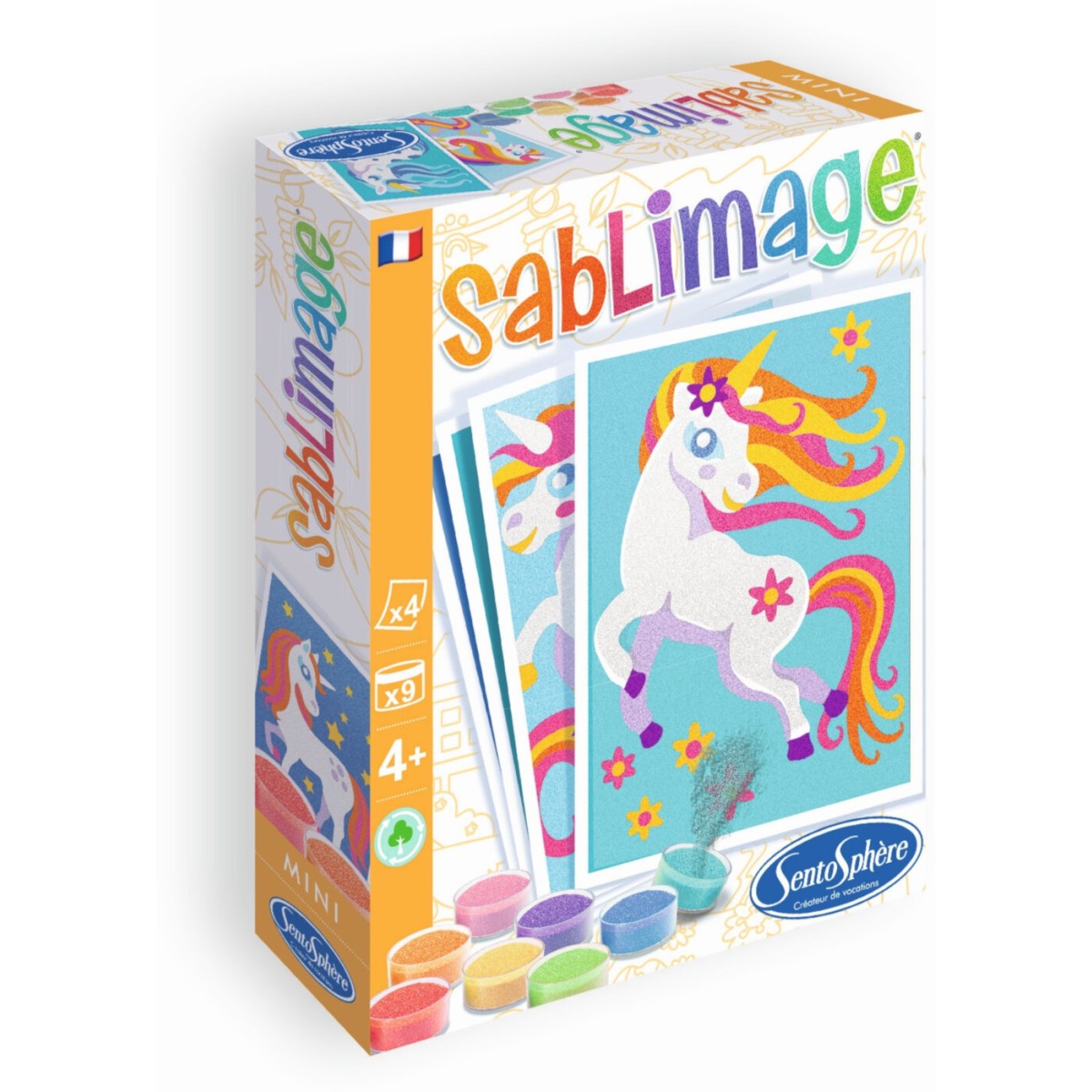 Sablimage Mini Jednorożce 4 obrazki piaskowe +4, SentoSphere