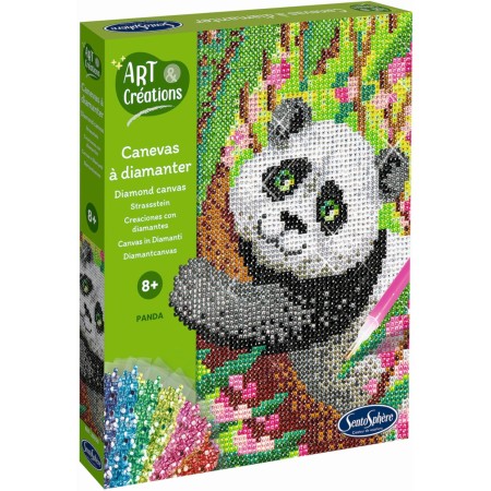 Zestaw kreatywny obraz z diamentami Panda +8, SentoSphere