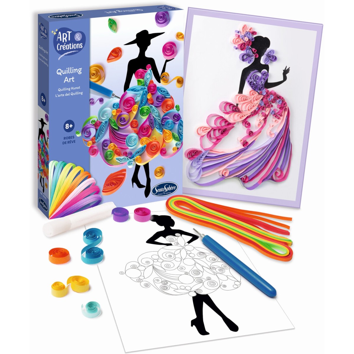 Sukienki do robienia metodą quilling dla dzieci +8, SentoSphere