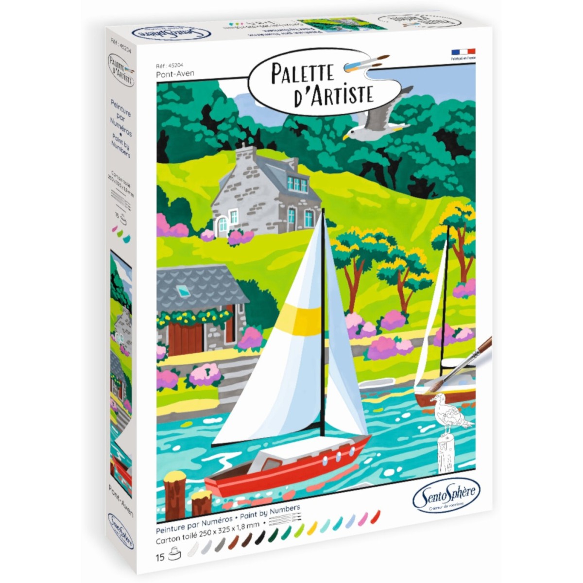 Malowanie po numerach „Pont-Aven, Bretania” – podobrazie 25 × 32,5 cm