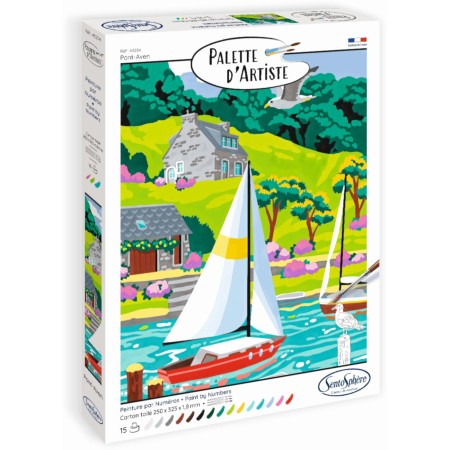 Malowanie po numerach „Pont-Aven, Bretania” – podobrazie 25 × 32,5 cm