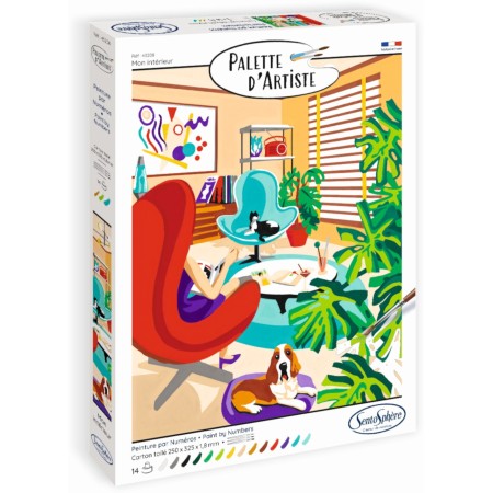 Malowanie po numerach "Przytulne wnętrze" podobrazie 25 x 32,5