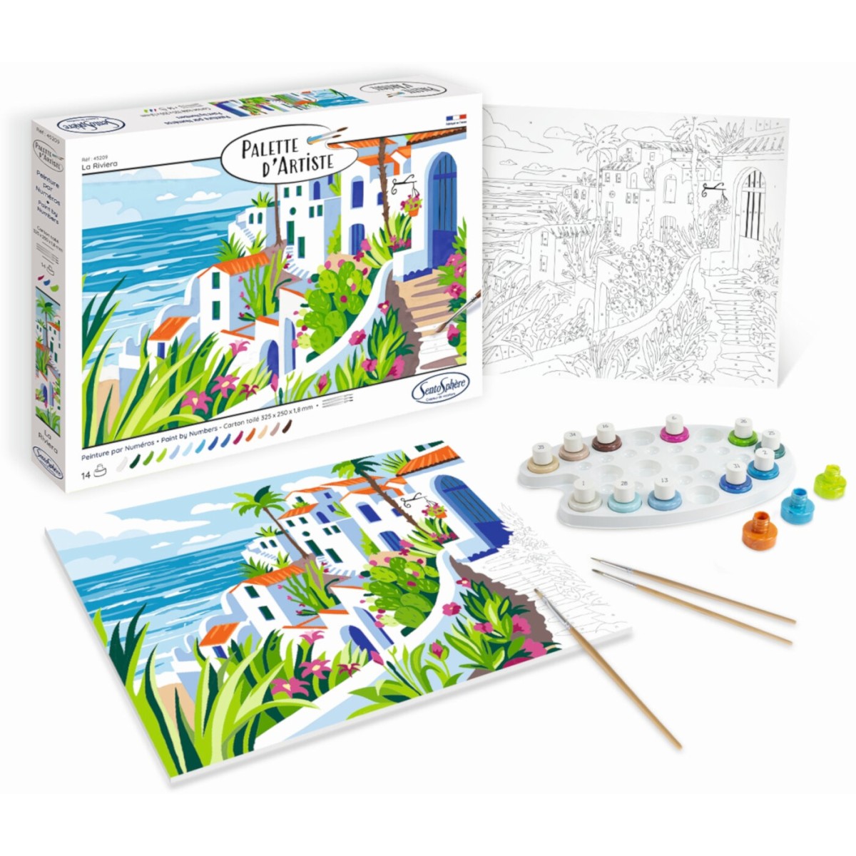 Malowanie po numerach "Riviera" podobrazie 25 x 32,5