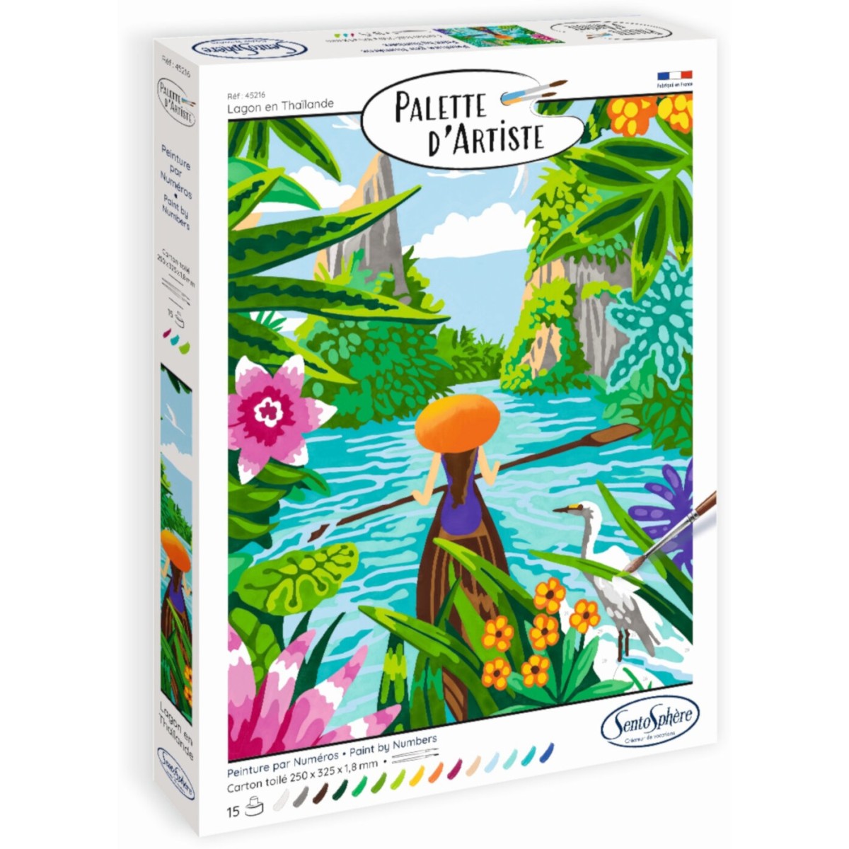 Malowanie po numerach "Laguna w Tajlandii" podobrazie 25 x 32,5