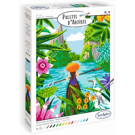 Malowanie po numerach "Laguna w Tajlandii" podobrazie 25 x 32,5
