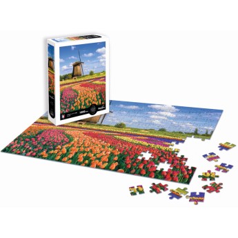 Puzzle 1000 Pola Tulipanów - Holandia, Calypto