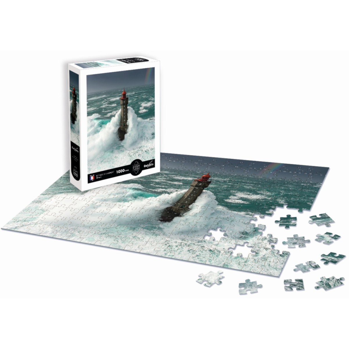 Puzzle 1000 Latarnia Morska Klaczy - Bretania (Francja), Calypto