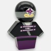 Figurka kokeshi samuraj Hisoka, wojownik tajemniczy