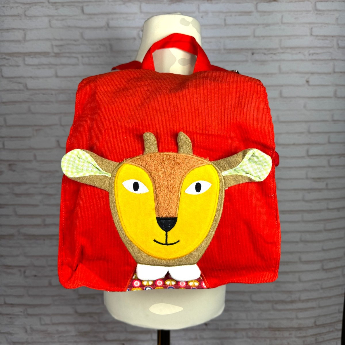 Plecak dla przedszkolaka Żyrafa, Moulin Roty - lekki materiałowy