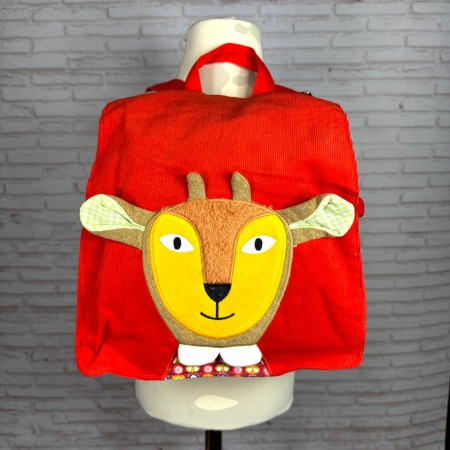 Plecak dla przedszkolaka Żyrafa, Moulin Roty - lekki materiałowy