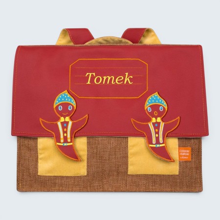 Plecak z haftowanym imieniem "Tomek", L'Oiseau Bateau - lekki materiałowy