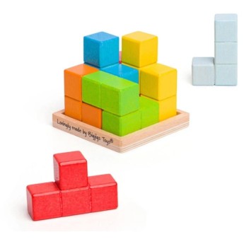 Łamigłówka drewniana „Lock-a-Cube” (27 kostek) – 5+ BigJigs