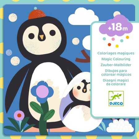 Kolorowanki wodne „Akuku” (4 arkusze) – 18 mies.+ Djeco