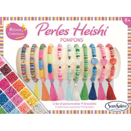 Koraliki Heishi Pompons – 18 kolorów SentoSphere