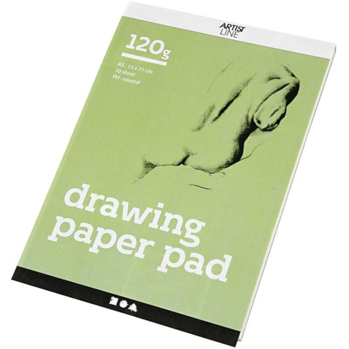 Blok papieru rysunkowego, A5, arkusz 148x210 mm, 120 g,