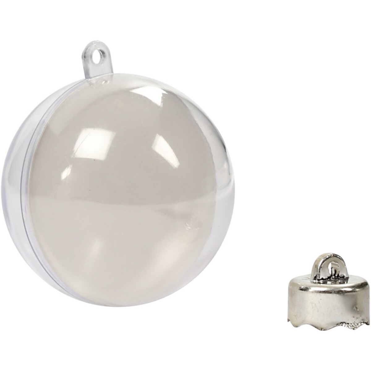 Bombki do dekoracji, średnica 6 cm, przezroczyste, 8 szt.