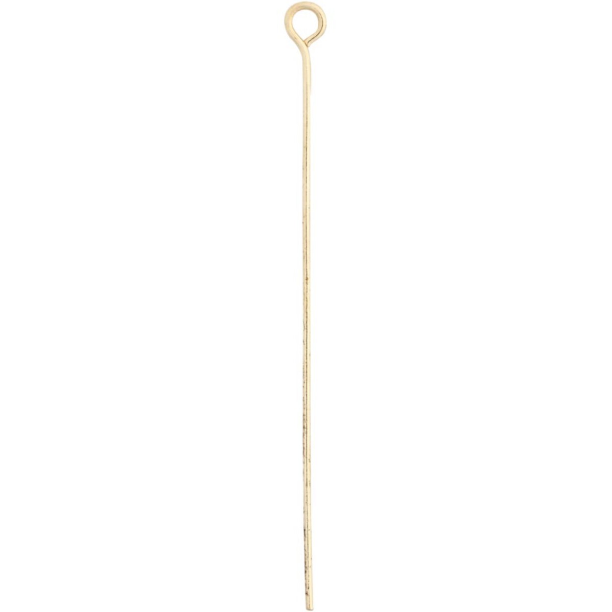Eye pin - Szpilki z oczkiem, długość: 50 mm, pozłacane, 30 szt./1 opakowanie