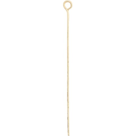 Eye pin - Szpilki z oczkiem, długość: 50 mm, pozłacane, 30 szt./1 opakowanie