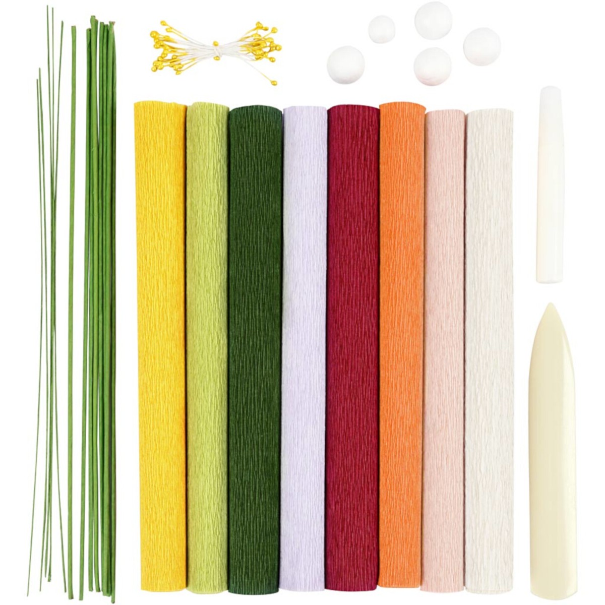 Zestaw startowy do rękodzieła Papier krepowy, różne kolory, 1