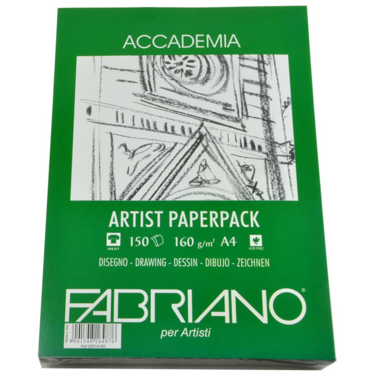 FABRIANO ACCADEMIA ARTIST PAPER PACK – 150 arkuszy 21x29,7 cm – 160 g/m² – biały