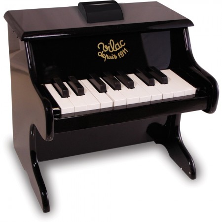 Vilac pianino czarne drewniane dla dzieci, z nutami