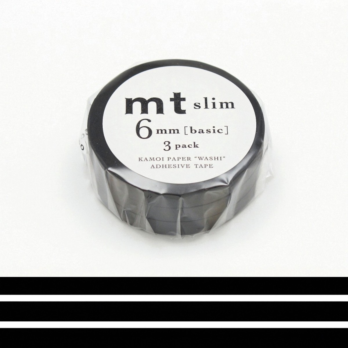 MT SLIM Zestaw 3 taśmy mt slim 6 mm jednolita czarna / matte black