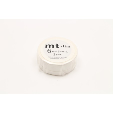 MT SLIM Zestaw 3 taśmy mt slim 6 mm jednolita biała / matte white
