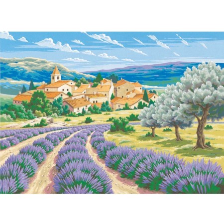 ENJOY ART – Malowanie po numerach 40x30 cm Lawenda w Prowansji