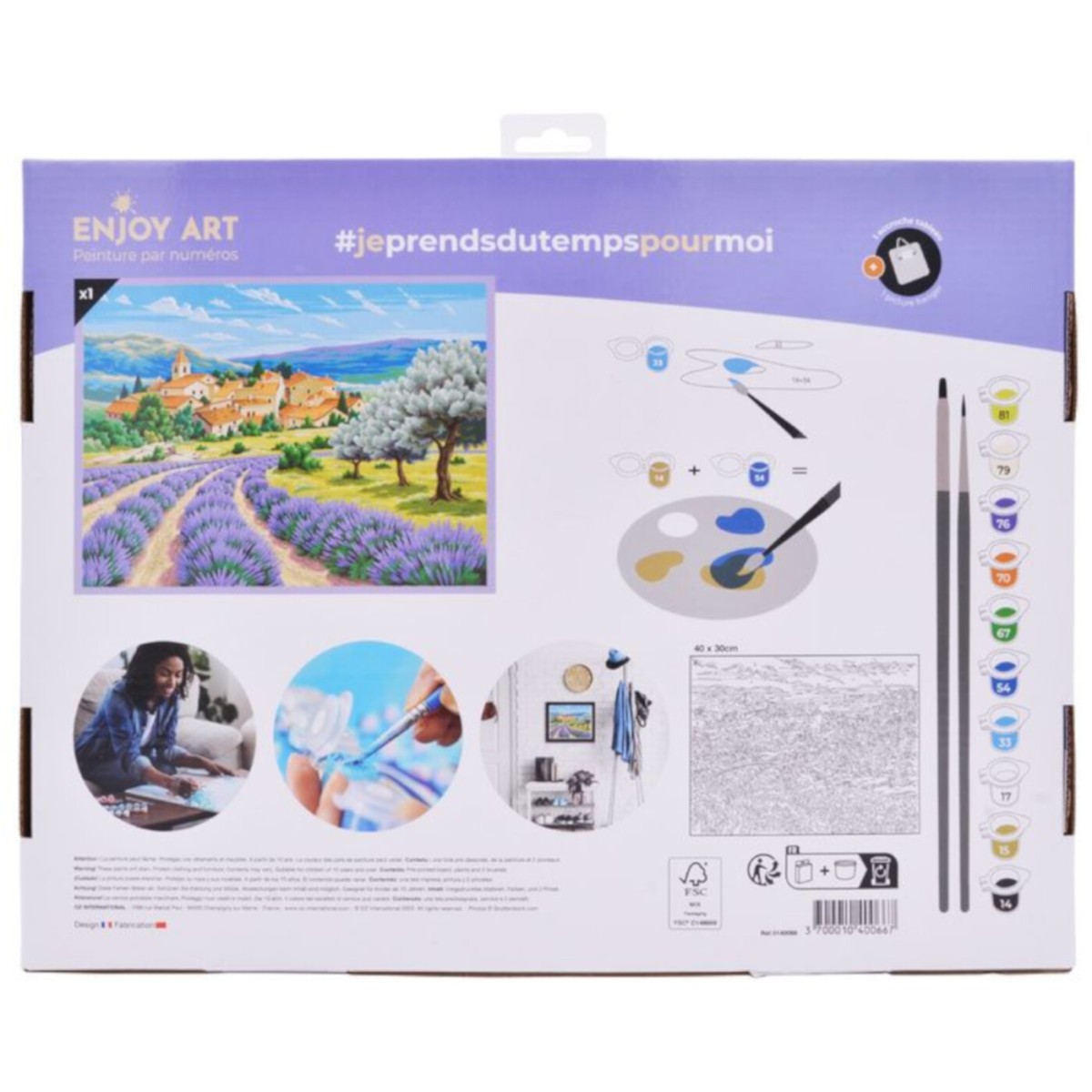 ENJOY ART – Malowanie po numerach 40x30 cm Lawenda w Prowansji