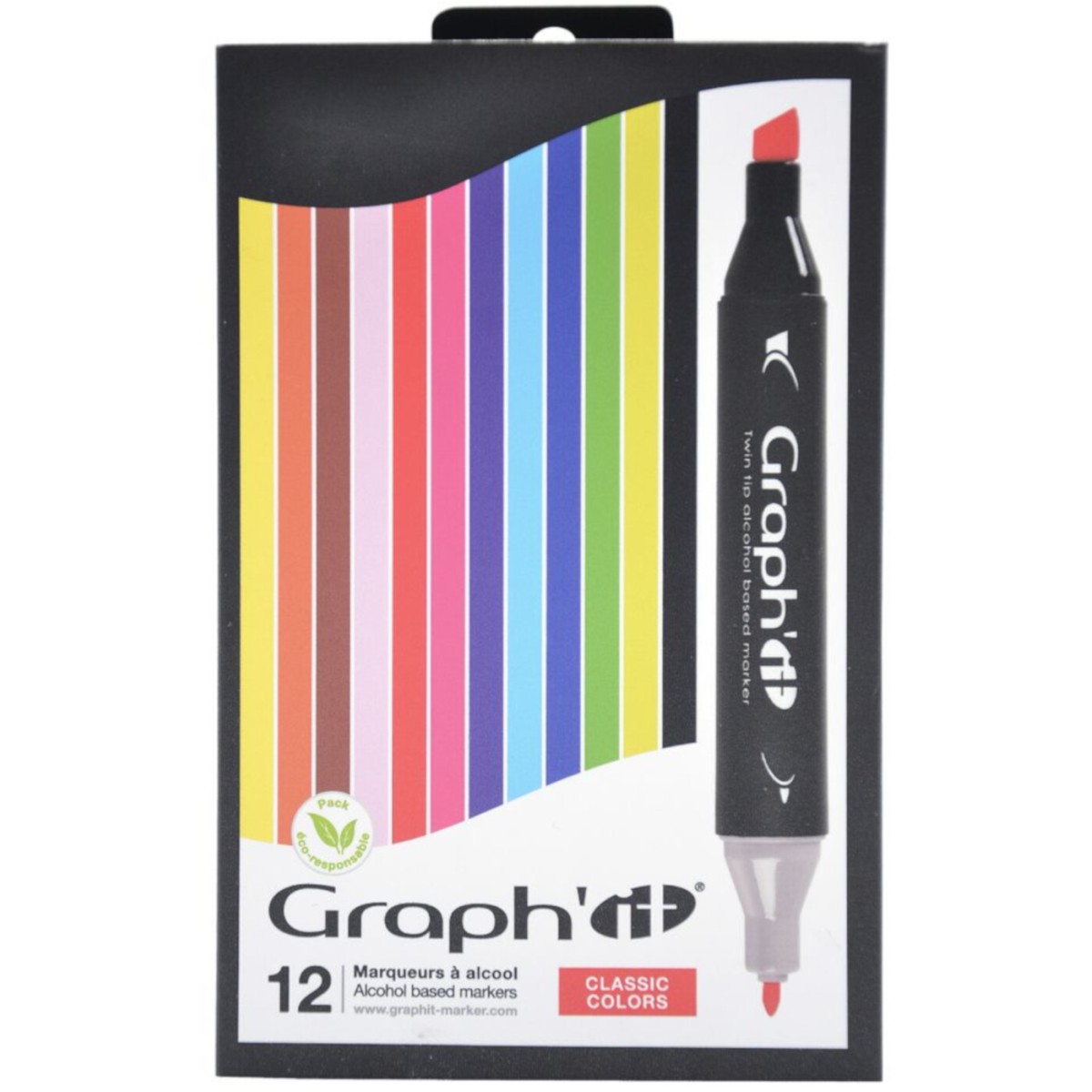 GRAPH'IT Zestaw 12 markerów - Classic Colors