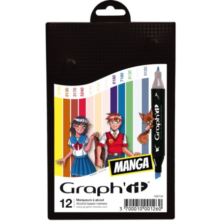 GRAPH'IT Zestaw 12 markerów - Manga