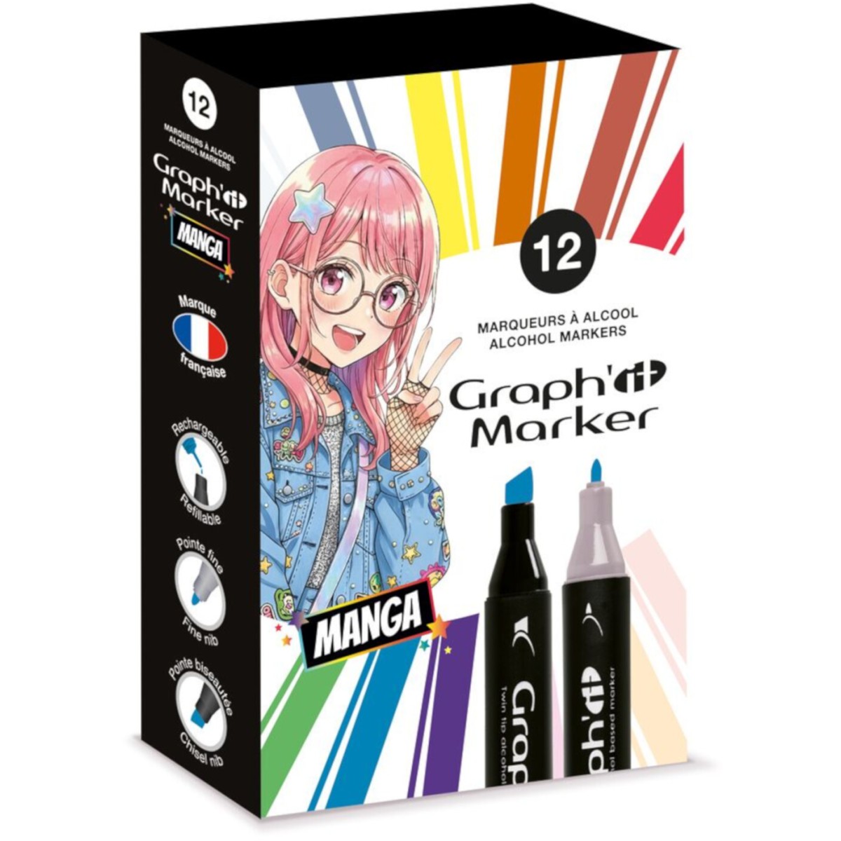 GRAPH'IT Zestaw 12 markerów - Manga
