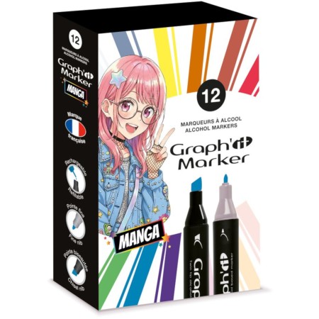 GRAPH'IT Zestaw 12 markerów - Manga