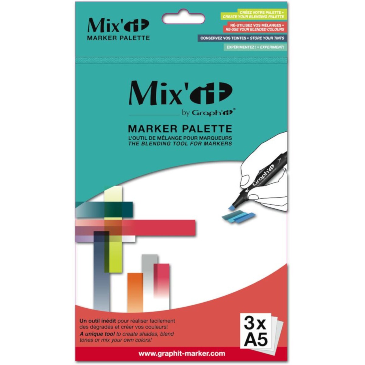 MIXIT Paleta do markerów - 3 arkusze A5