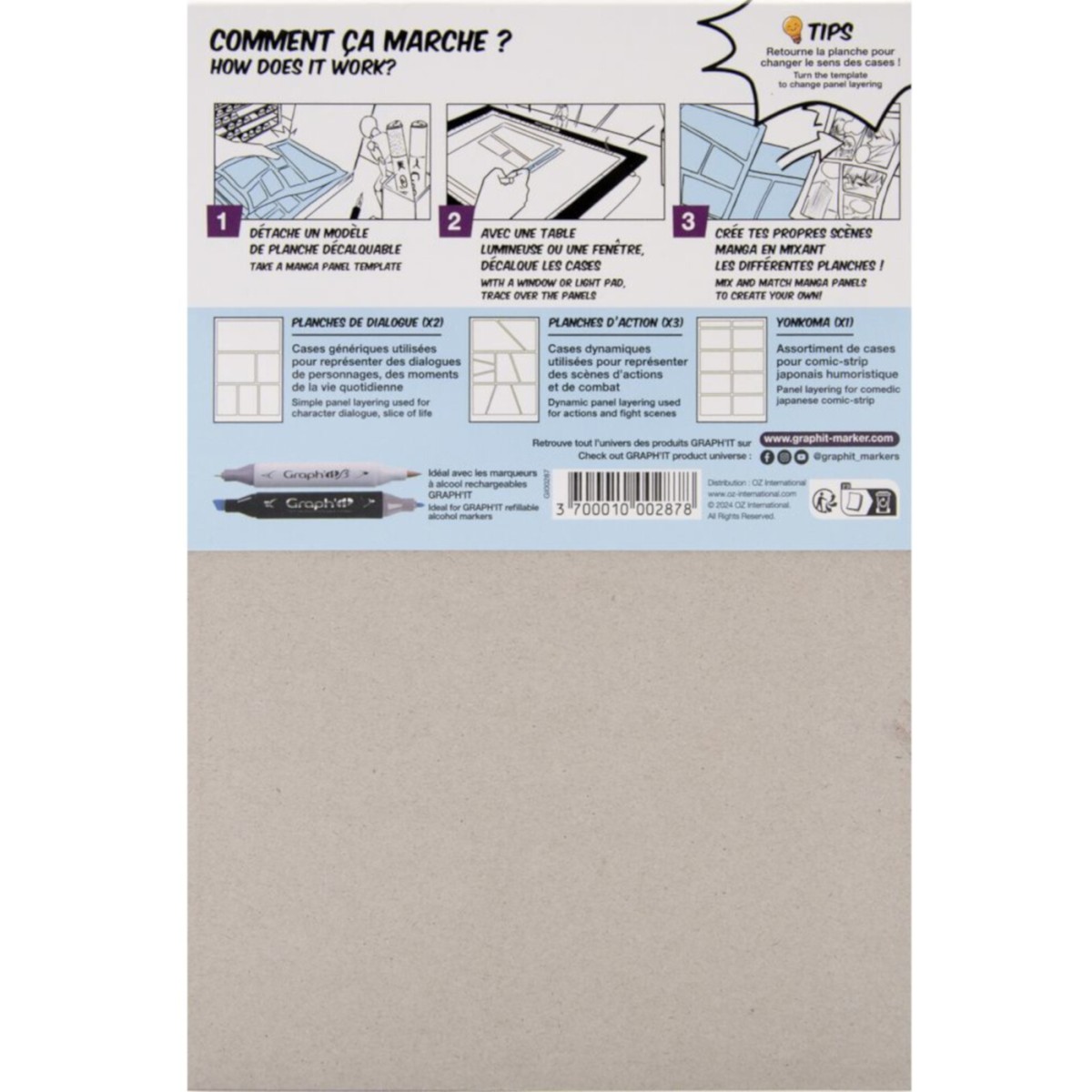 GRAPH'IT BLOK MANGA A5 300 g – 25 arkuszy + 6 kalki
