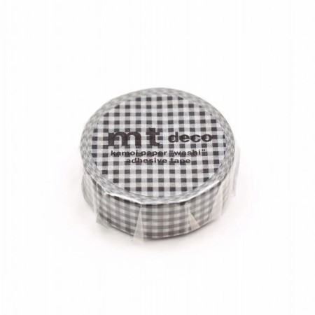 Taśma washi czarno-białe kwadraty 1,5 cm x 7 m – mt