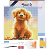 Haft diamentowy Szczeniak golden 25 x 25 – Figure d'Art