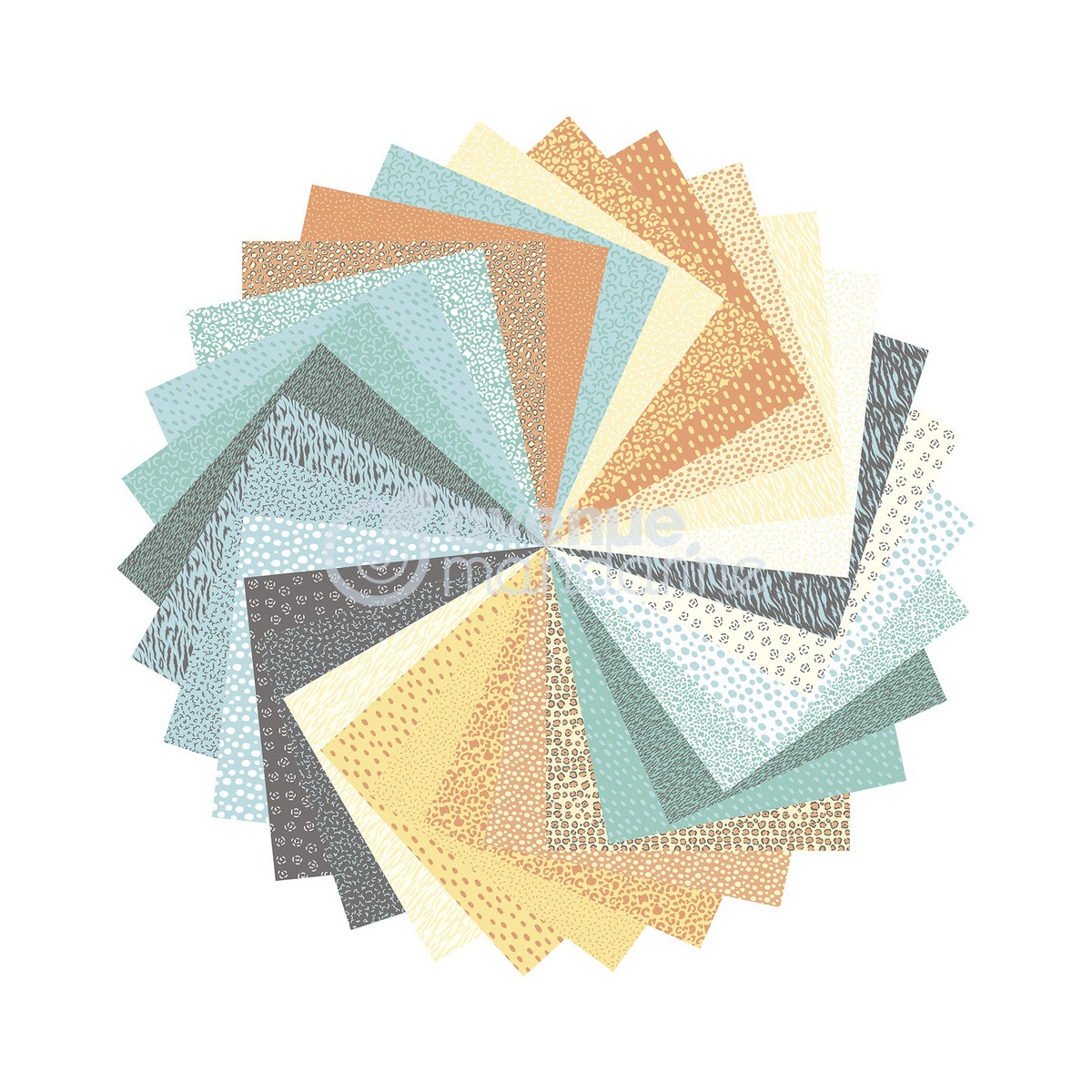 Papier origami Futra 20x20cm 60 arkuszy i naklejki