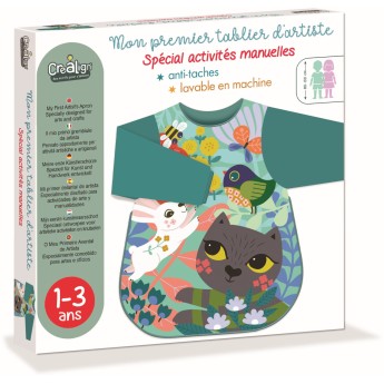 Fartuch plastyczny Kot 1–3 lata – Crea Lign’