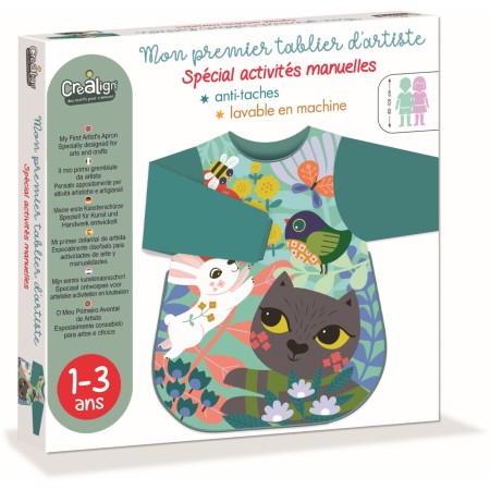 Fartuch plastyczny Kot 1–3 lata – Crea Lign’