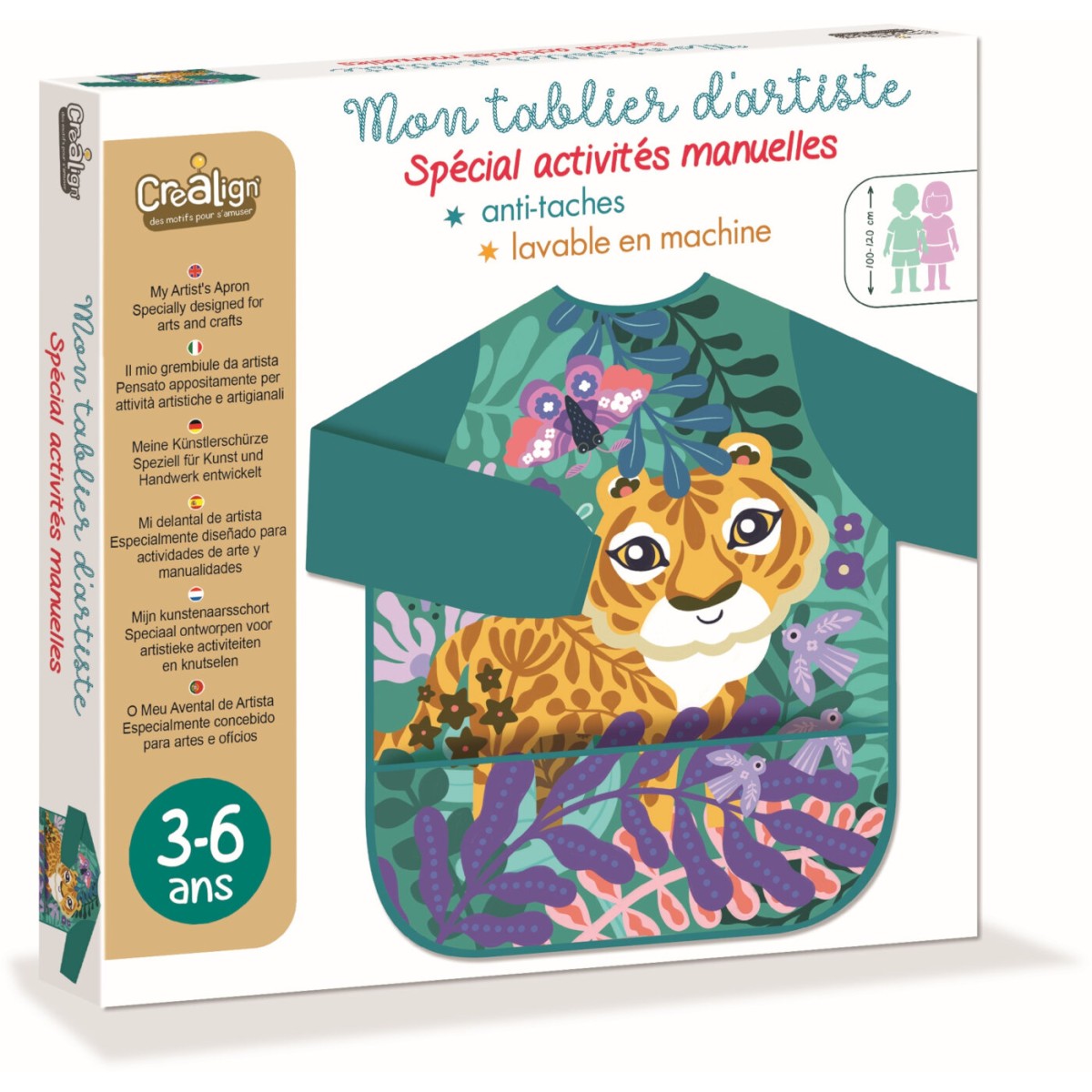 Fartuch plastyczny Tygrys 3–6 lat – Crea Lign’