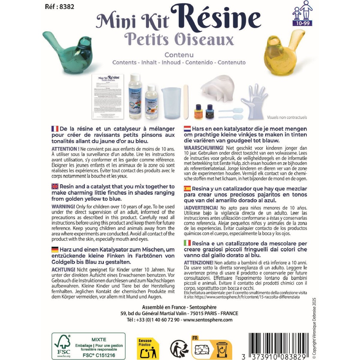 Odlewy z żywicy Ptaszki 10+ SentoSphere