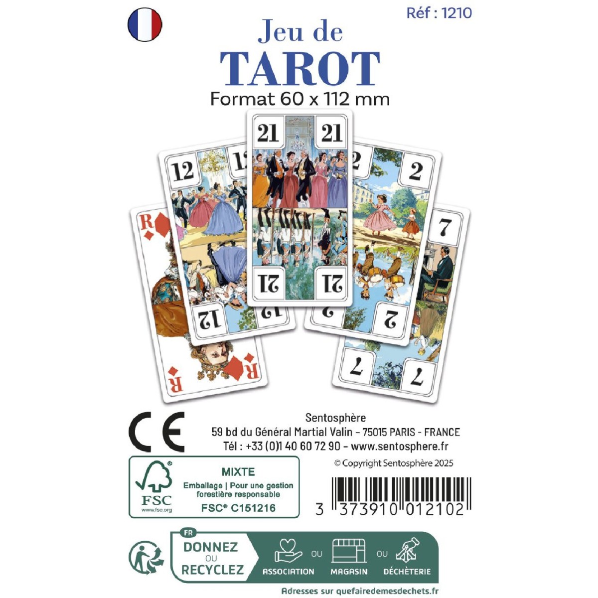 Zestaw klasycznych kart tarota – 78 kart – SentoSphere