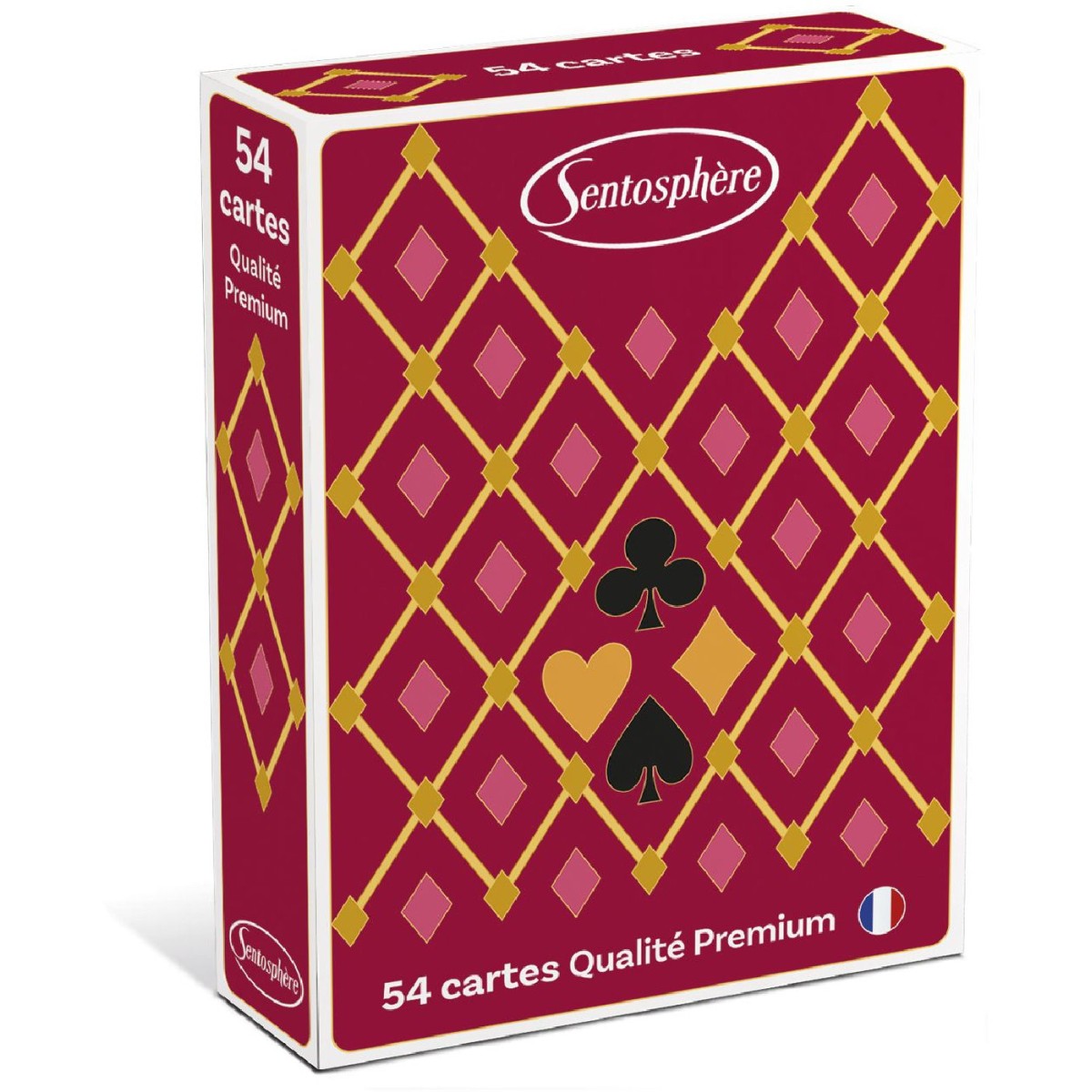 Talia 54 kart klasyczny czerwony rewers – SentoSphere