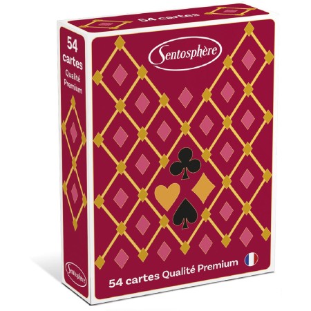 Talia 54 kart klasyczny czerwony rewers – SentoSphere