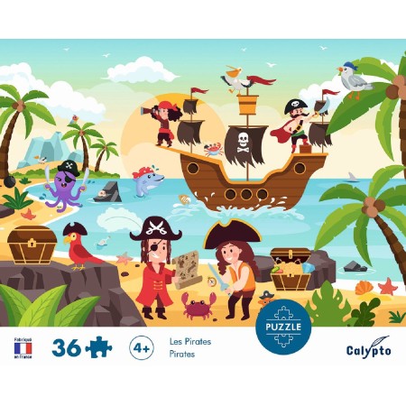 Puzzle 36 elementów Piraci dla dzieci +4, Calypto | Dadum