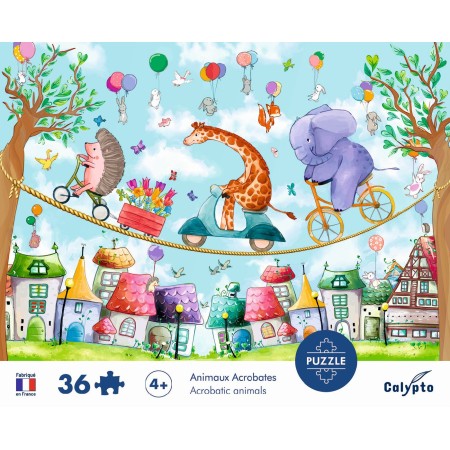 Puzzle 36 elementów Zwierzęcy akrobaci, Calypto +4 | Dadum